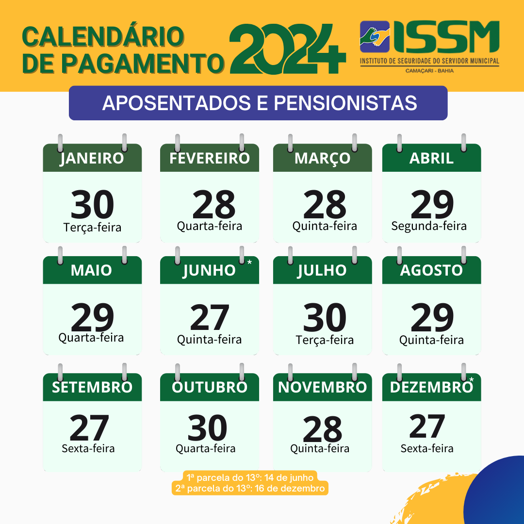 Calendário de Pagamento dos Benefícios Previdenciários em 2024